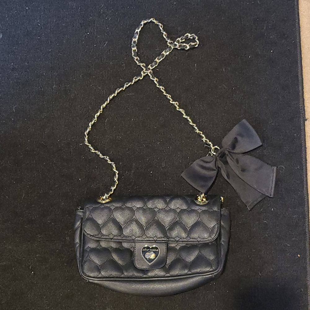 Betsy Johnson small/medium sized black handbag